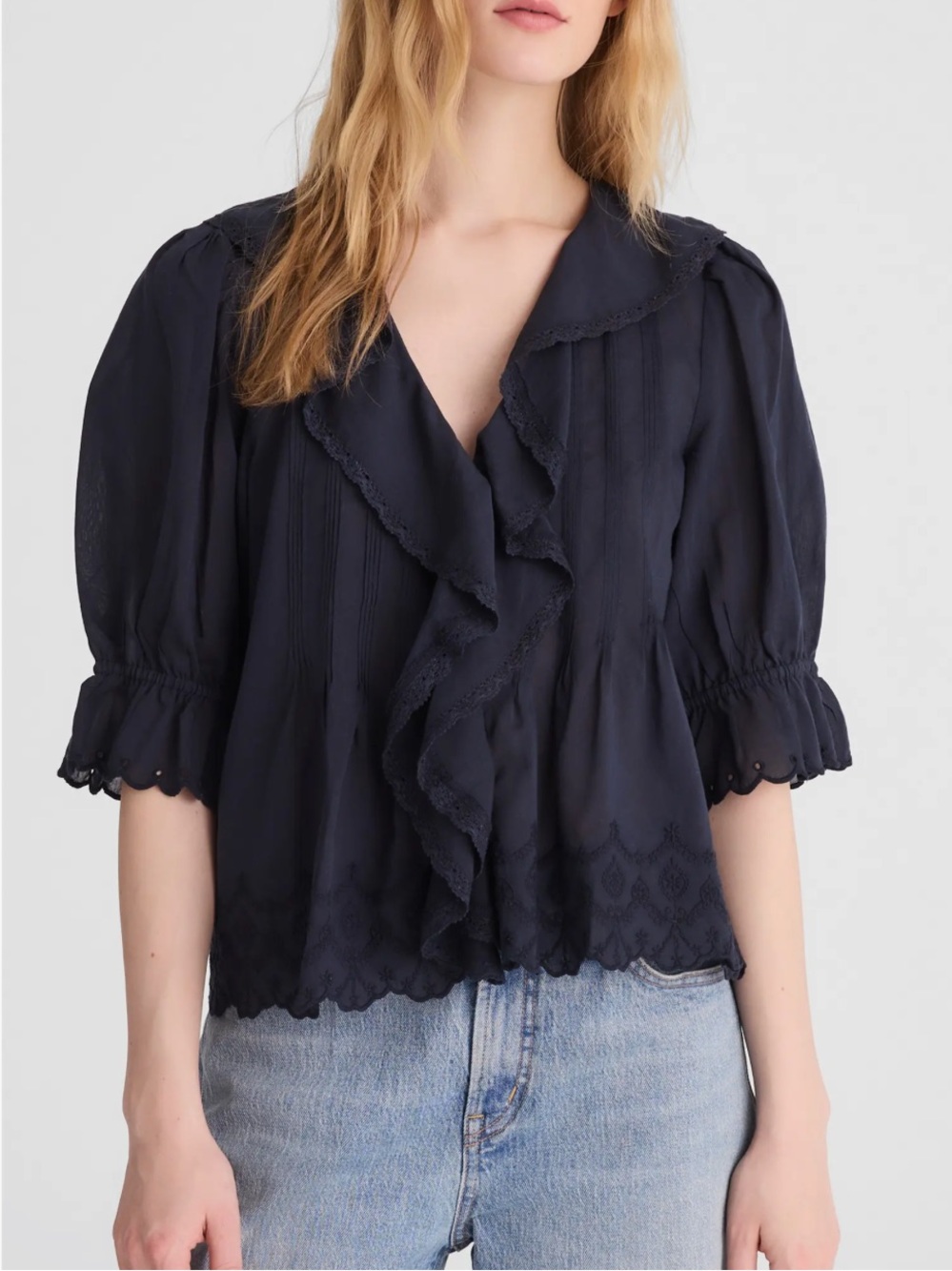 Madewell Navy Blair Blouse